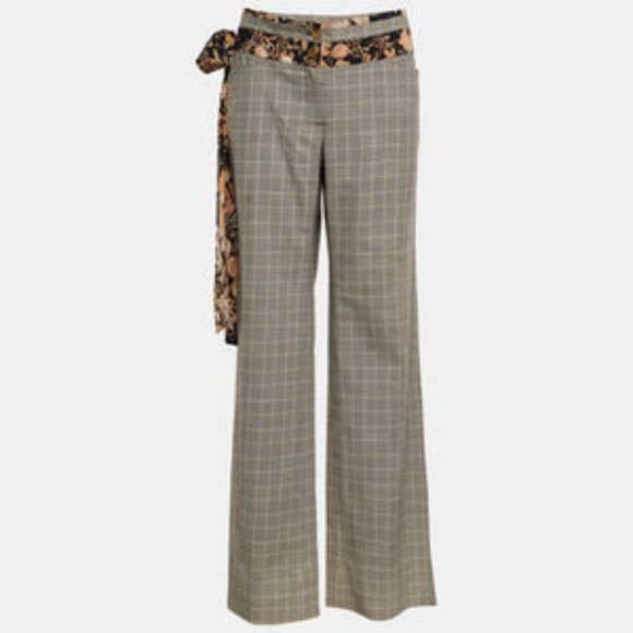 Dolce & Gabbana Beige Tartan Check Trousers L - Picture 3 of 5